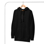 Daemon Luxury Supreme Models Widowed cotton hoodie with front logo in black, unisex pullover with hood and casual style.