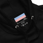 Daemon Stealth Pardon unisex black hoodie with cotton heritage fabric, featuring a comfortable pullover design with hood.