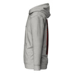 Daemon Luxury Supreme Models More Less Love unisex cotton hoodie with hood, in carbon grey, stylish and comfortable pullover sweatshirt.