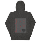 Daemon Luxury Supreme Models Elemental Powers unisex charcoal heather cotton hoodie with back design for a stylish, premium look.