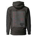 Daemon Luxury SUPREME MODELS Elemental Powers unisex premium charcoal heather cotton hoodie with back print.