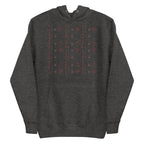 Daemon Luxury Supreme Models Elemental Powers unisex charcoal heather cotton hoodie with front design