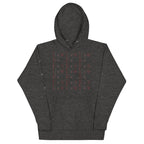 Daemon Luxury Supreme Models Elemental Powers unisex charcoal heather cotton hoodie with front graphic design.