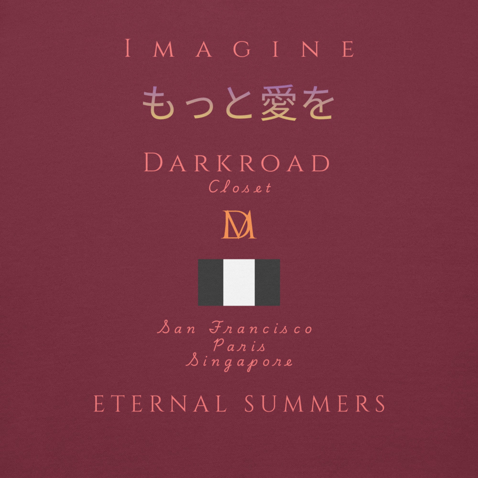 Daemon Bond Approach cotton hoodie with maroon color, unisex pullover design and hood, visible back detail.