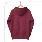 Daemon Luxury Supreme Models Picasso Stitches hoodie in maroon, featuring a cotton heritage unisex pullover with back design.
