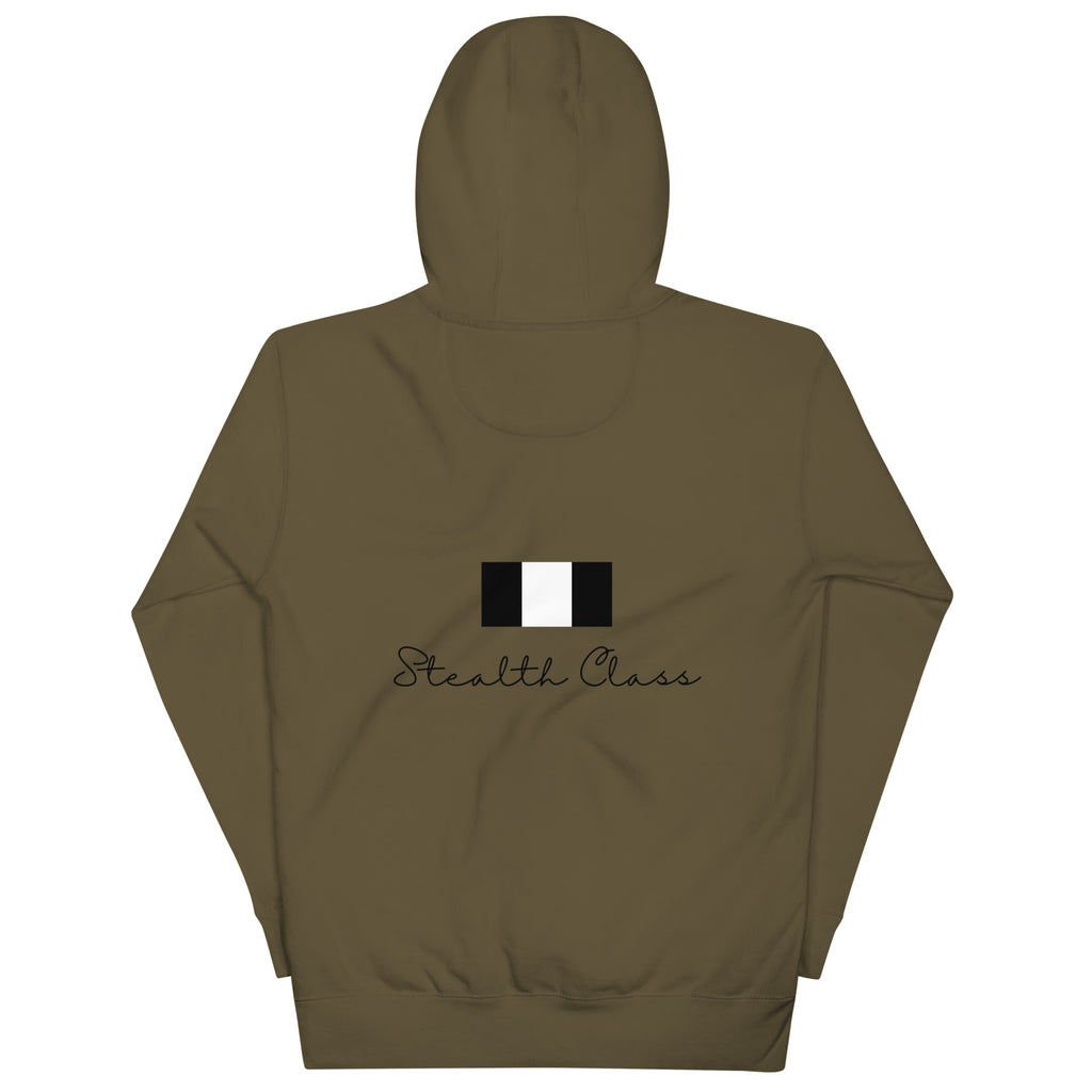 Daemon Autumn Dim MILITANT cotton hoodie with military green color, featuring a comfortable unisex pullover design and hood.