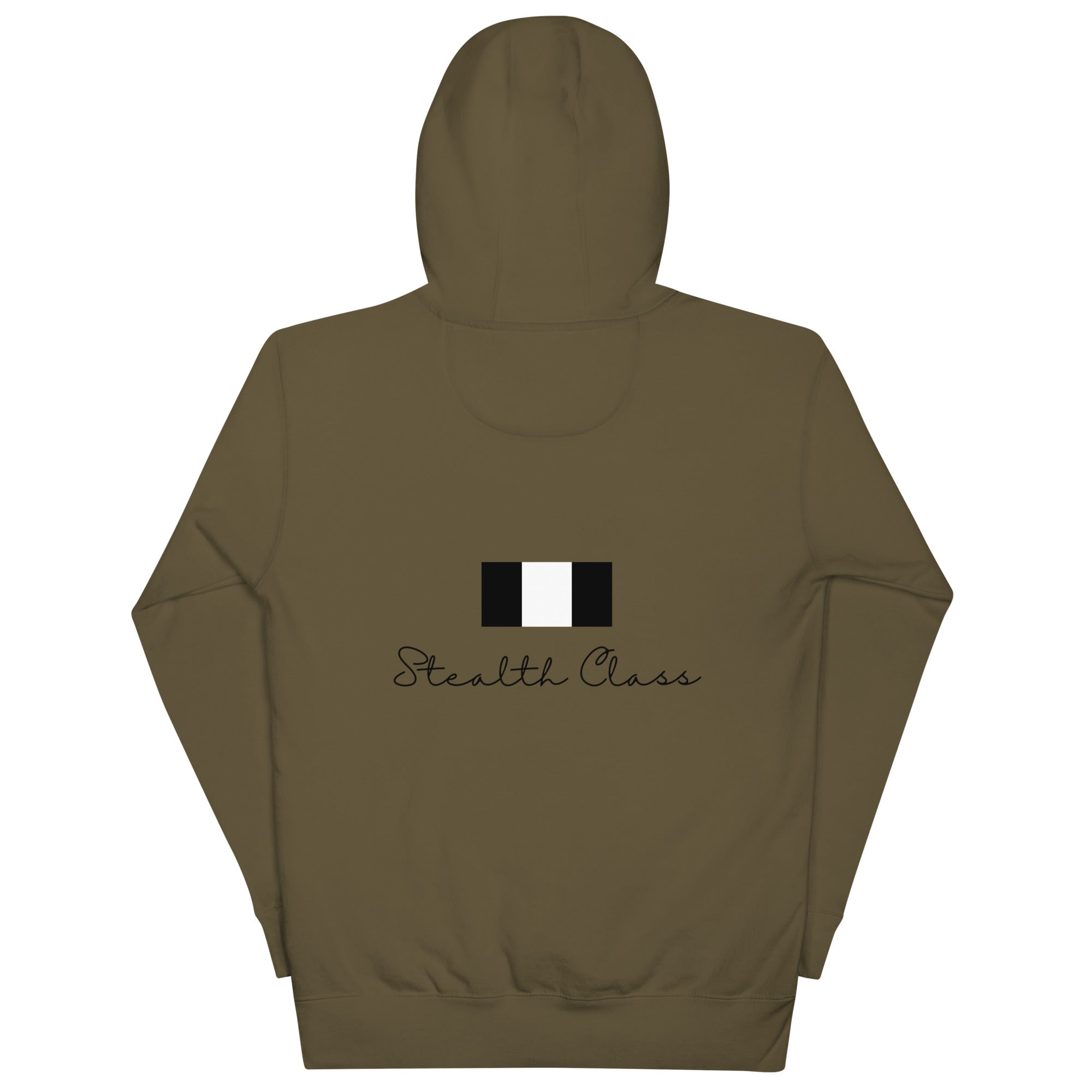 Daemon Autumn Dim MILITANT unisex cotton hoodie in military green with a back print and cozy hood design.