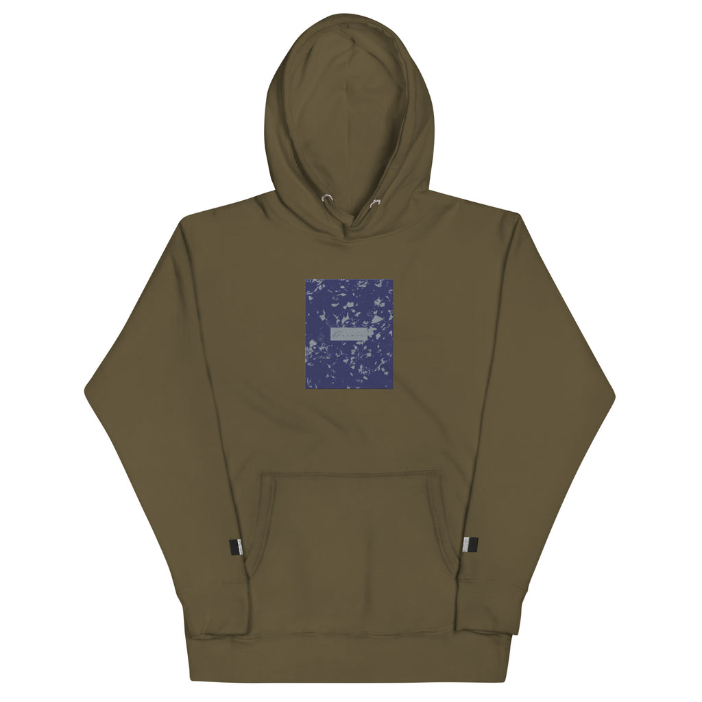 Daemon Autumn Dim MILITANT unisex cotton hoodie with military green color and front design, casual and comfortable pullover sweatshirt