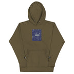Daemon Autumn Dim MILITANT unisex cotton hoodie with military green color and front design, casual and comfortable pullover sweatshirt