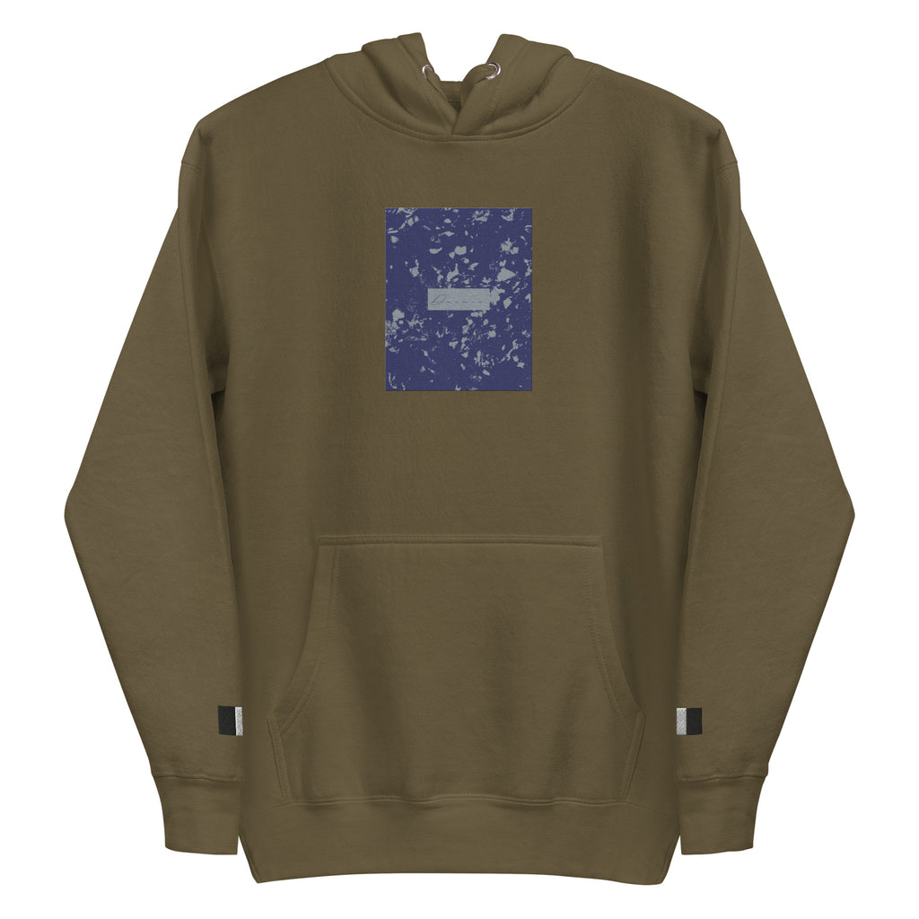 Daemon Autumn Dim MILITANT unisex cotton hoodie with military green color and front design, casual and comfortable pullover.