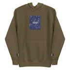 Daemon Autumn Dim MILITANT unisex cotton hoodie with military green color and front design, casual and comfortable pullover.