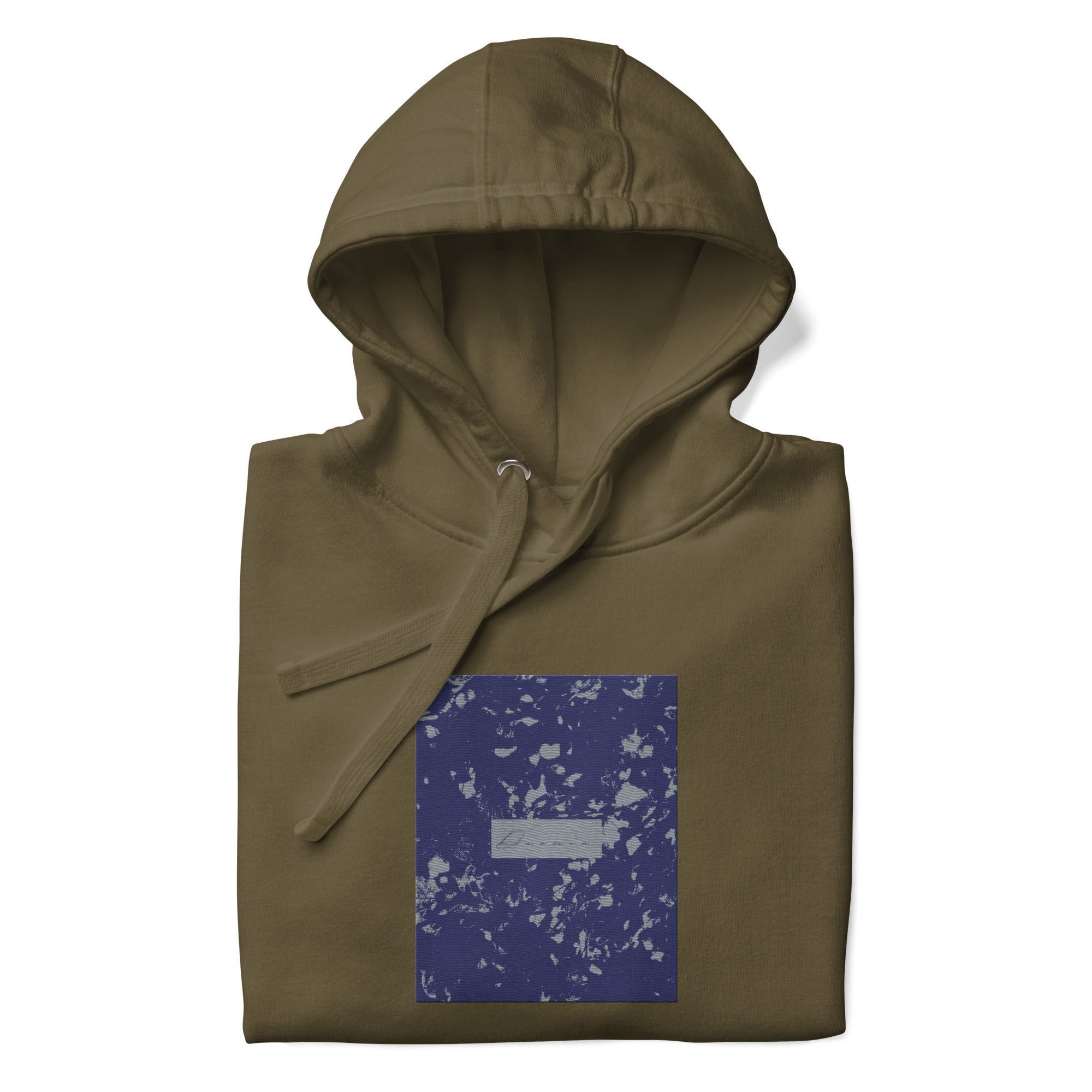 Daemon Autumn Dim MILITANT unisex cotton hoodie with military green color, featuring a front design and comfortable pullover style.