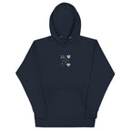 Daemon Elemental Powers unisex navy cotton hoodie with front design and hood, premium casual sweatshirt for everyday wear.