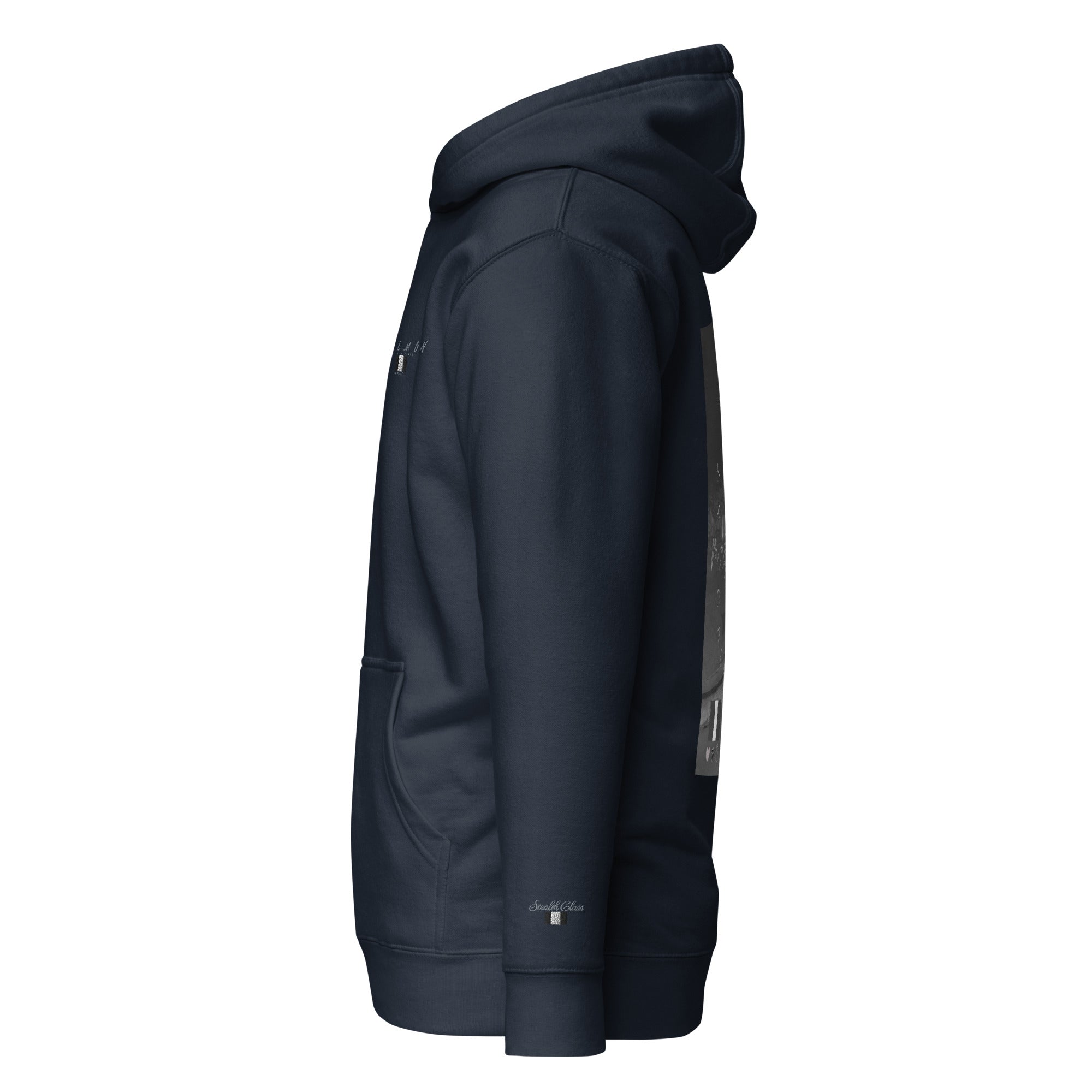 Daemon Luxury Potrero Hill Coyote midnight unisex hoodie, navy cotton hoodie with a comfortable fit and hooded design.