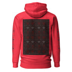Daemon Luxury Supreme Models Belly Red reticulated cotton heritage unisex premium pullover hoodie, back view