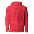 Daemon Luxury SUPREME MODELS Belly Red reticulated cotton hoodie, unisex premium pullover with front design.