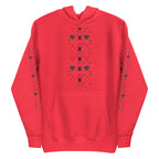 Daemon Luxury SUPREME MODELS Belly Red reticulated unisex cotton hoodie with front design