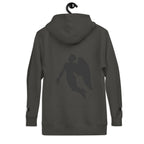 Daemon Angelic Stealth unisex cotton hoodie with a vintage black design and hood, featuring a stylish, comfortable pullover fit.