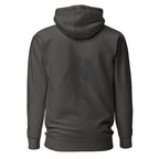 Daemon Angelic Stealth unisex hoodie with a black cotton fabric and vintage-inspired design, featuring a hood and comfortable fit.