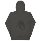 Daemon Angelic Stealth hoodie in vintage black cotton featuring a hood and relaxed fit, showcasing a stylish and comfortable pullover design.