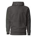 Daemon Angelic Stealth fleece hoodie with a front design, black cotton-heritage fabric, unisex fit, premium vintage-style pullover.