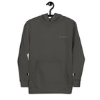 Daemon Angelic Stealth unisex cotton hoodie with black vintage finish and hood, featuring a sleek, modern design.