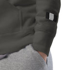 Daemon Angelic Stealth hoodie in vintage black cotton with a hood and relaxed fit, showcasing a stylish unisex pullover design.