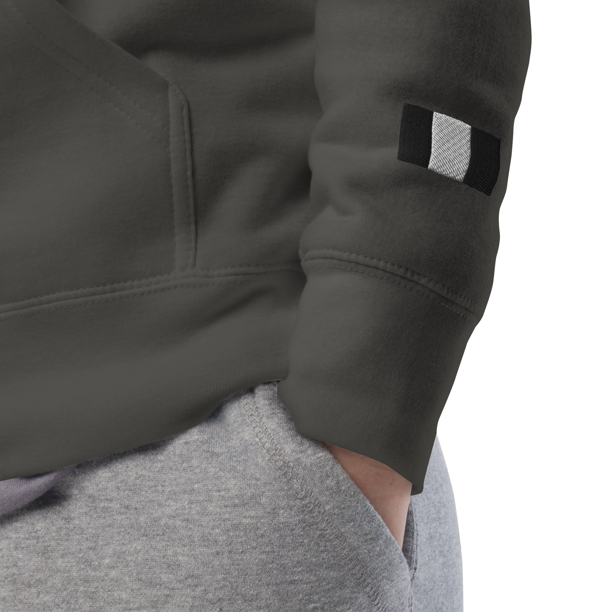 Daemon Angelic Stealth hoodie in vintage black cotton with a hood and relaxed fit, showcasing a stylish unisex pullover design.