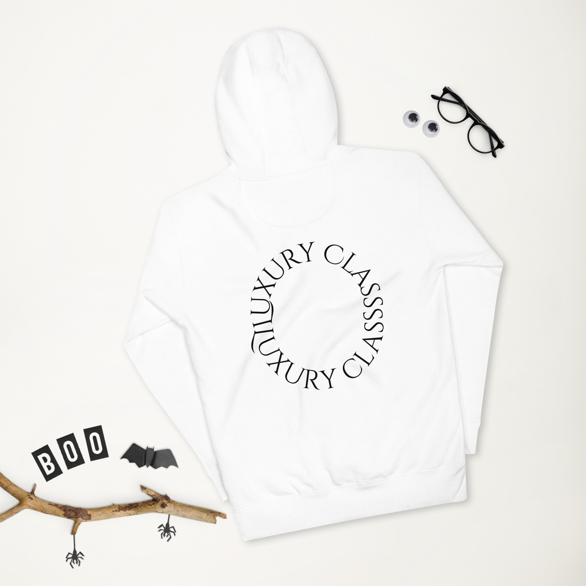 Daemon Las Palmas unisex cotton hoodie with white back, featuring a cozy hood and casual pullover design.