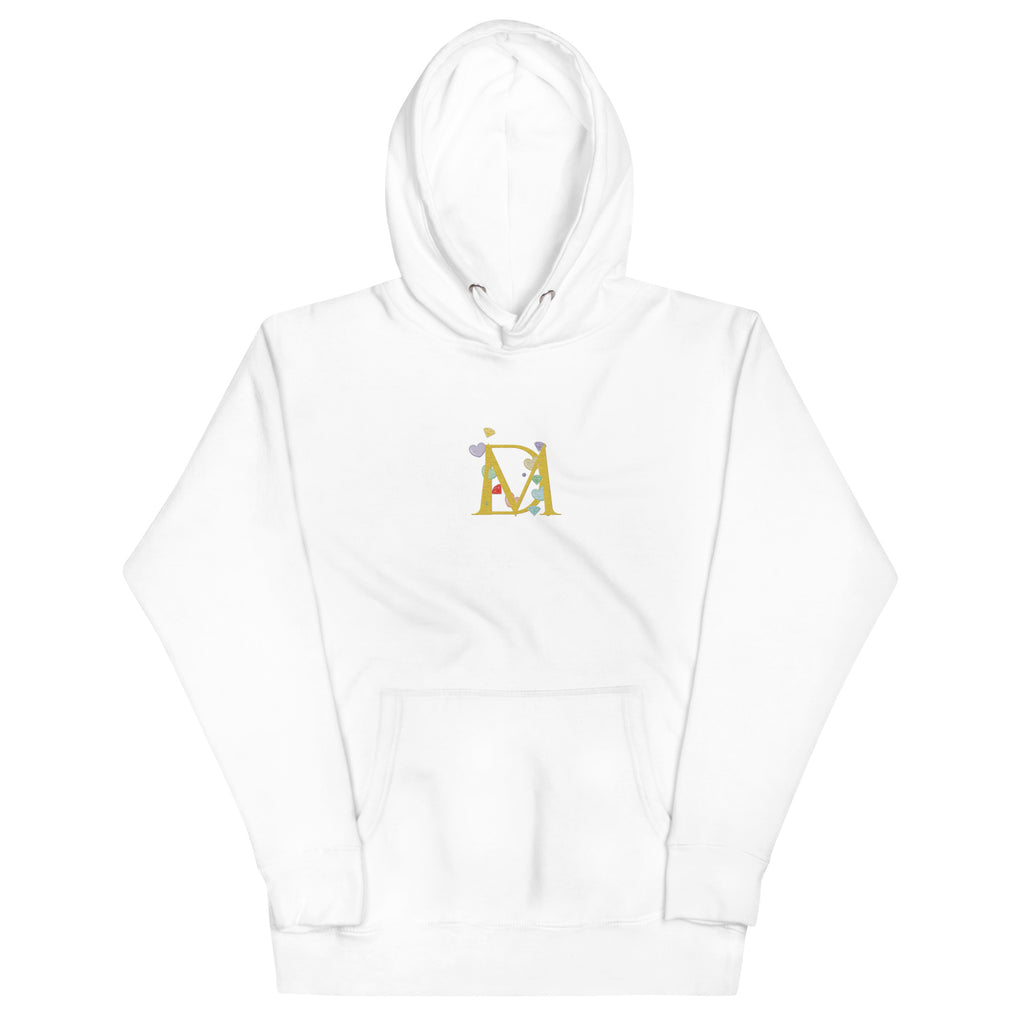 White Daemon Las Palmas Felpa Cappucio hoodie with front pocket and drawstrings, comfortable cotton-heritage unisex pullover.