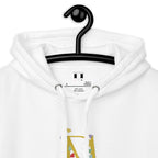 White Daemon Las Palmas hoodie with a cotton heritage fabric, featuring a hood and relaxed unisex fit.