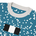 Daemon Luxury Rebirth Knitted T-Shirt with textured knit fabric and modern design, shown in a close-up of the detailed knit pattern.