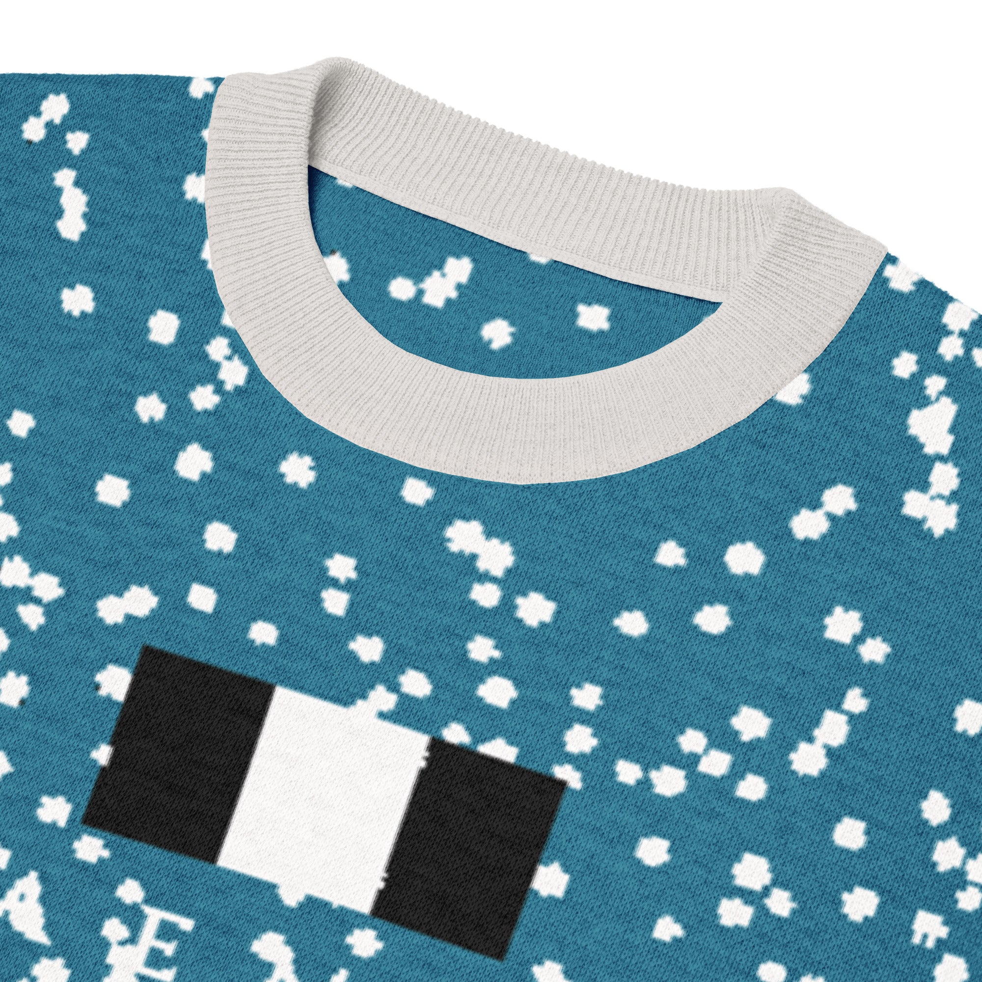 Daemon Luxury Rebirth Knitted T-Shirt with textured knit fabric and modern design, shown in a close-up of the detailed knit pattern.