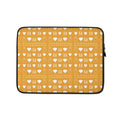 Daemon Frosted Diamonds Mac laptop sleeve featuring a stylish Tarmin Honeybees design on the front.