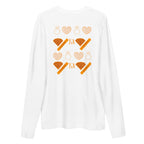 Daemon Gloomy Runners Lunar long-sleeve men's shirt in white, fitted style, shown from the back in this image.