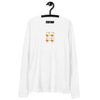 Men's fitted white long-sleeve shirt from Daemon's Gloomy Runners Lunar collection, featuring a clean, casual design.