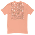 Men's fitted T-shirt in desert pink by Daemon Luxury from the Florette Rebirth Premio il Man collection, shown from the back.