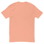 Men's fitted Sunset Seed T-shirt in desert pink with back design by Daemon Luxury Honeybee California collection.