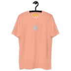Men's fitted T-shirt in desert pink from Daemon Luxury's Florette Rebirth Premio il Man collection, shown from the front.