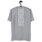 Daemon Luxury men's fitted heather grey T-shirt with frosted diamond royalty design on the back.