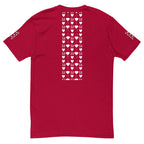 Red men's fitted T-shirt featuring frosted diamond royal crown design from Daemon Luxury's Premio il Man collection.