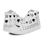 White men's high-top canvas shoes from Daemon's Dim Diamonds Artica Blizzard collection, featuring stylish design and comfortable fit.