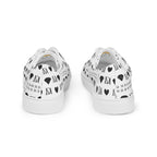 White men's canvas lace-up shoes from Daemon Luxury's Dim Diamonds Artica Blizzard collection.