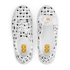 White men's lace-up canvas shoes from Daemon Luxury's Dim Diamonds Artica Blizzard collection.