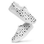 White men's lace-up canvas shoes from Daemon Luxury's Dim Diamonds Artica Blizzard collection, front view.