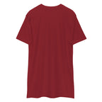 Daemon Distilled Blood Heavyweight T-shirt for men in brick red, showing the back design and premium fit.