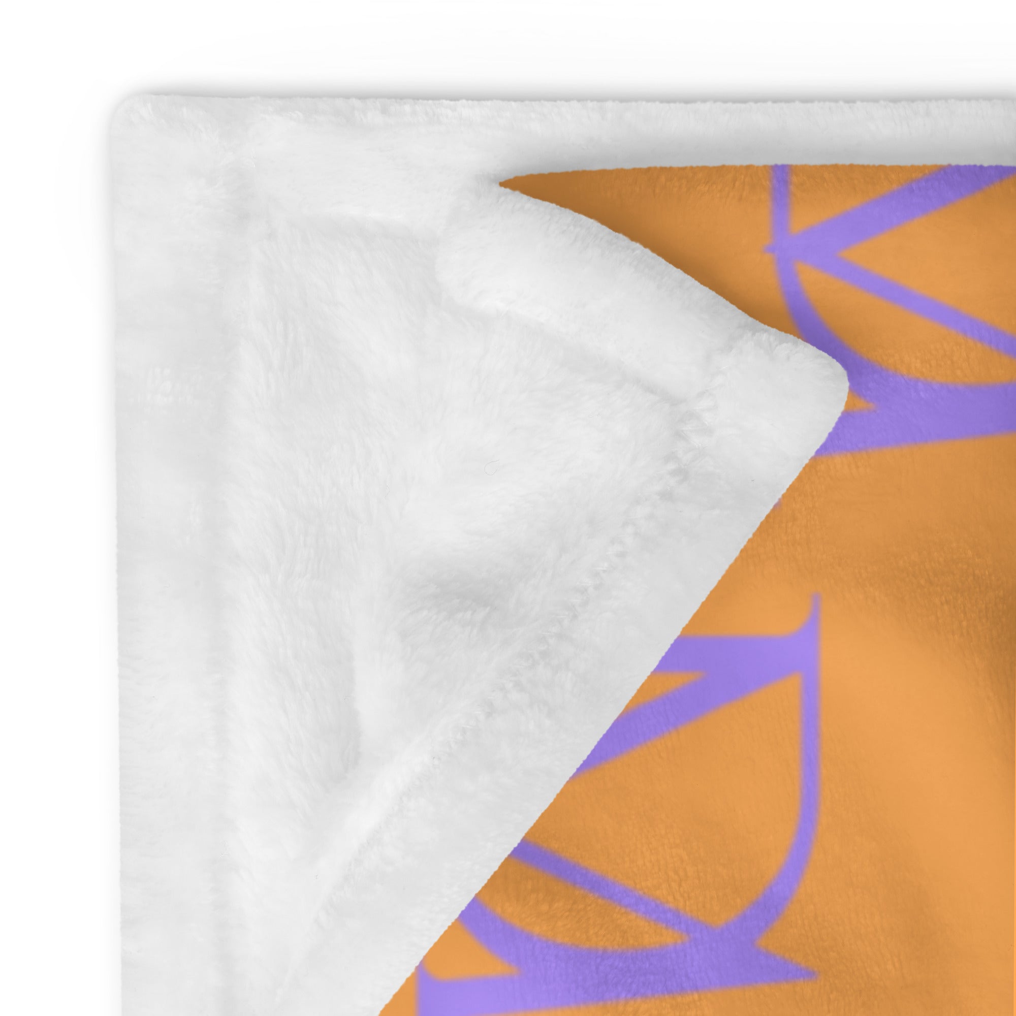 Daemon Luxury Campfire Snow Tales Lilac Relay throw blanket, 60x80 inches, soft fabric with snowflake and campfire design details