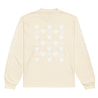 Unisex Frosted Diamonds Timbrata long-sleeve shirt by Daemon Luxury in ecru with a premium heavyweight fabric and diamond-inspired design.