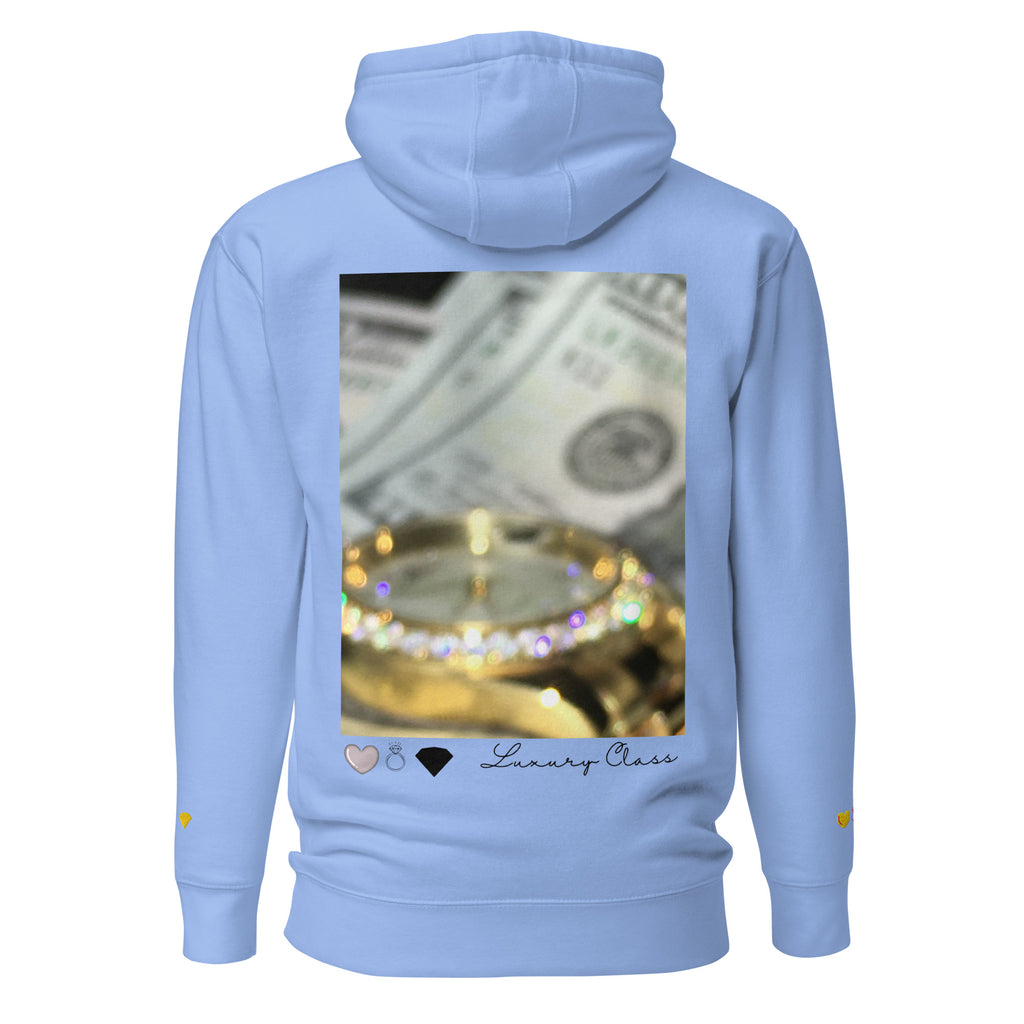 Daemon Luxury Overseas Scale Paco unisex blue hoodie with front pocket and hood, casual pullover sweatshirt for everyday wear