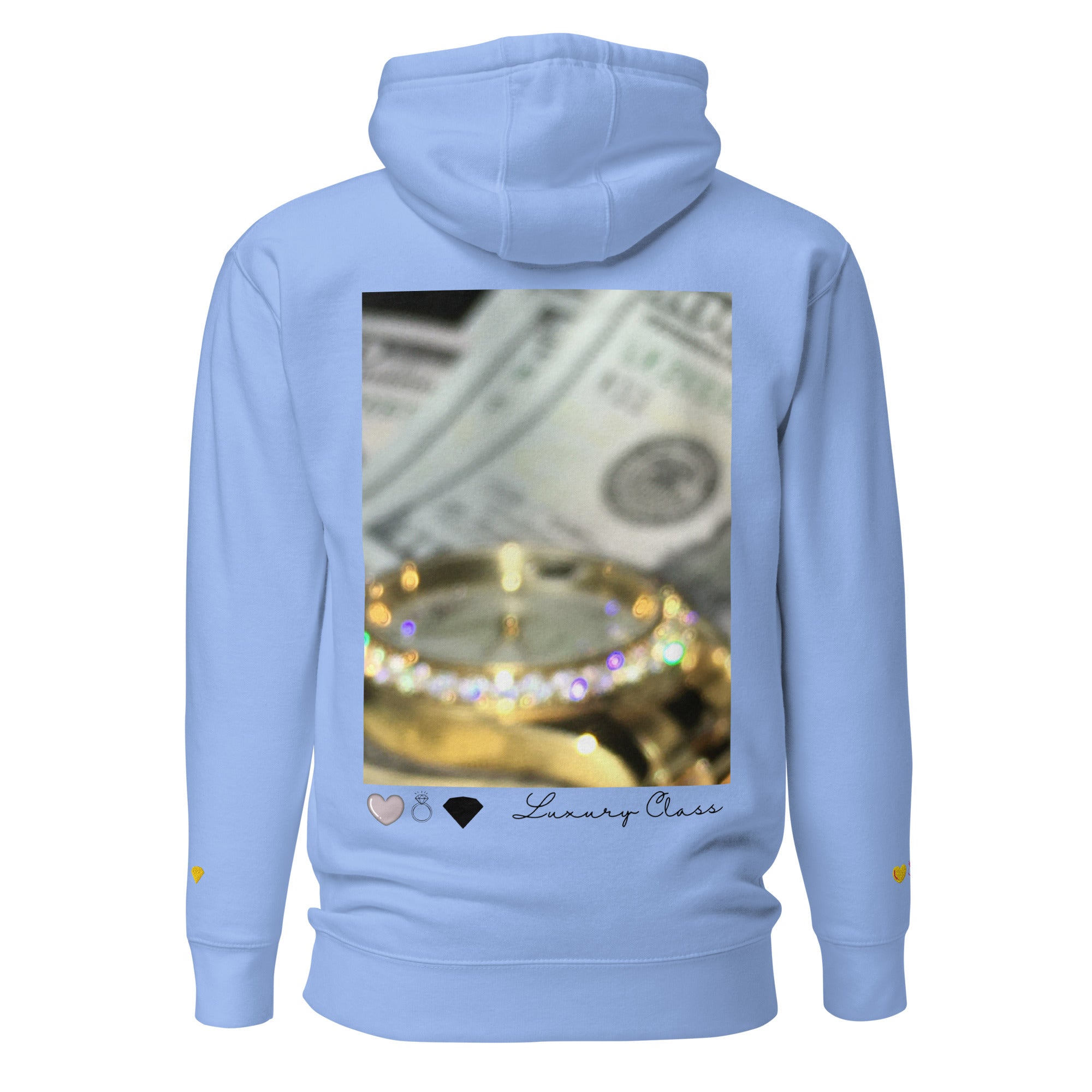Daemon Luxury Overseas Scale Paco unisex blue hoodie with front pocket and hood, casual pullover sweatshirt for everyday wear